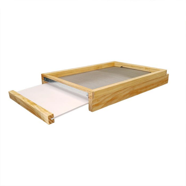 Bottom Board 10F with SS mesh + tray for Varroa, SHB, Wax Moth management - Lanogard Treated