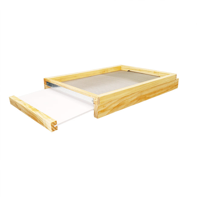 Bottom Board 8F or 10F with SS screen plus tray for Varroa, SHB, Wax Moth management - Wax Dipped