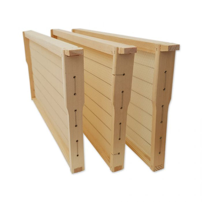 Apimaye 10F F/Depth Super, 10 assembled  Wood Frame with Wax Foundation