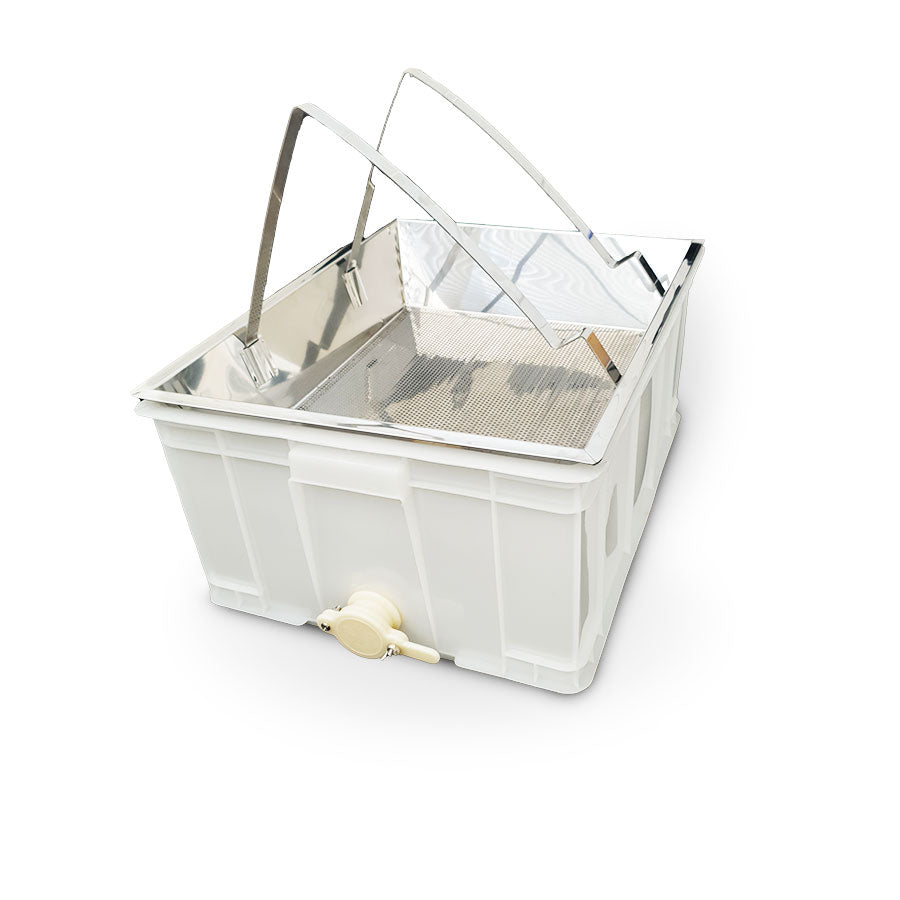 Uncapping Station with SS strainer plus tub with honey gate